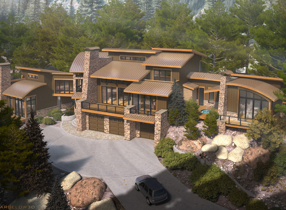 Antler Court House Bird's Eye View